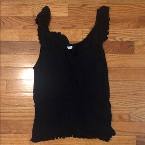 Cotton On Black Ruffle Tank Top